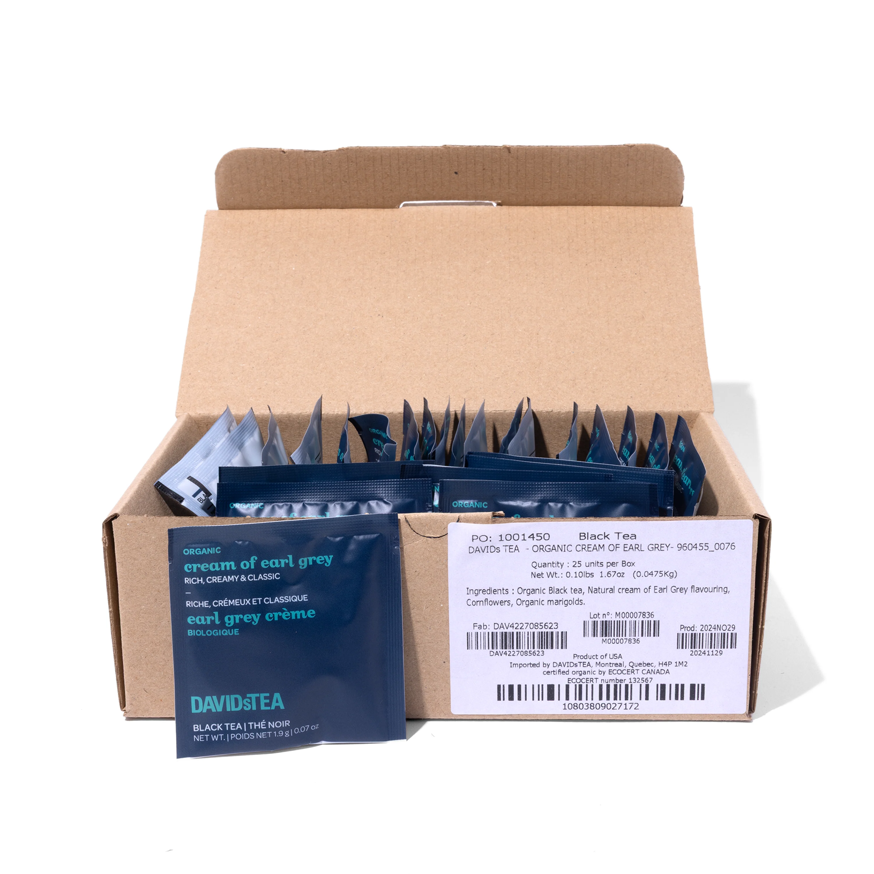 Organic Cream of Earl Grey Tea Pack of 25 Sachets - Image 3