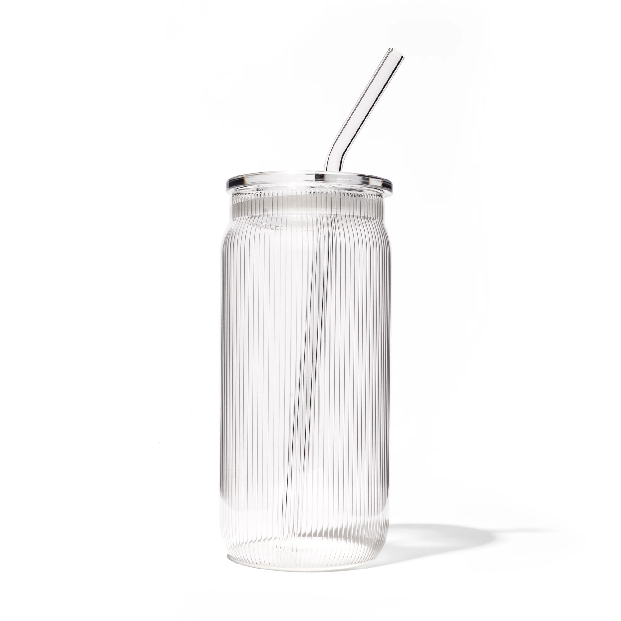 Ribbed Glass Mason Tumbler - Image 3